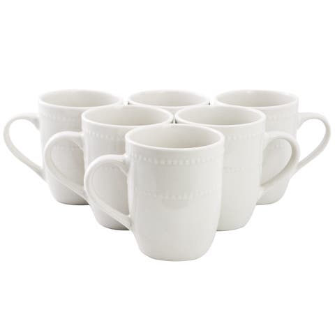 6 Piece Stoneware 12 Ounce Mug Set