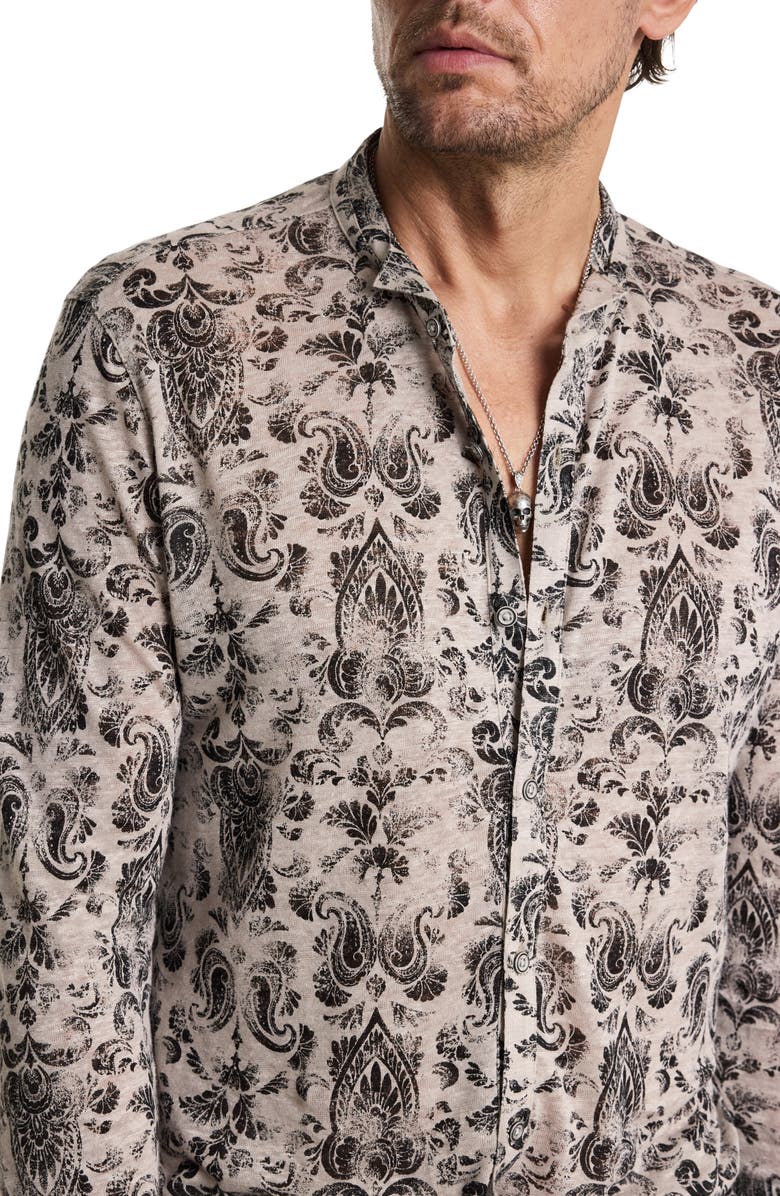 John Varvatos Padria Regular Fit Linen Button-Up Shirt, Alternate, color, 