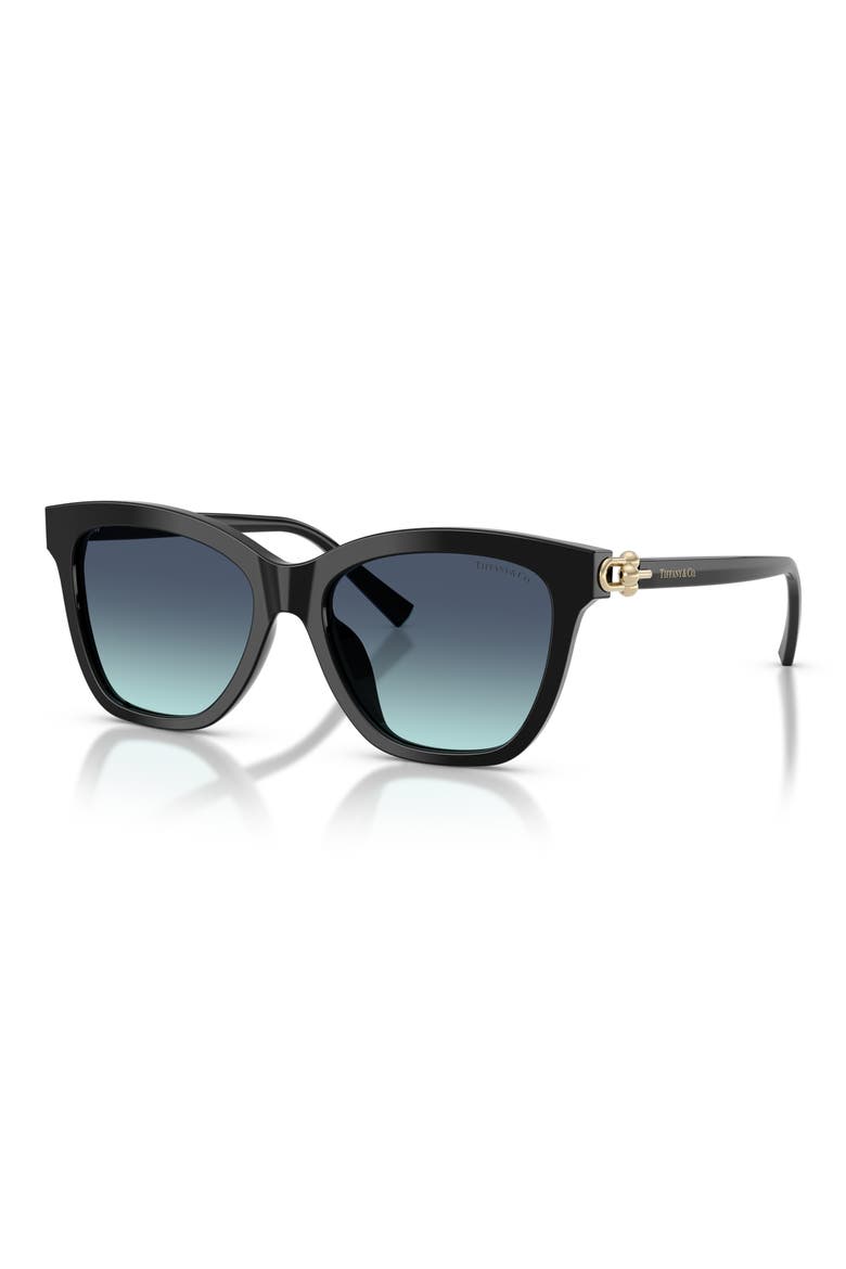54mm Gradient Square Sunglasses, Alternate, color, BLACK / AZURE GRADIENT BLUE