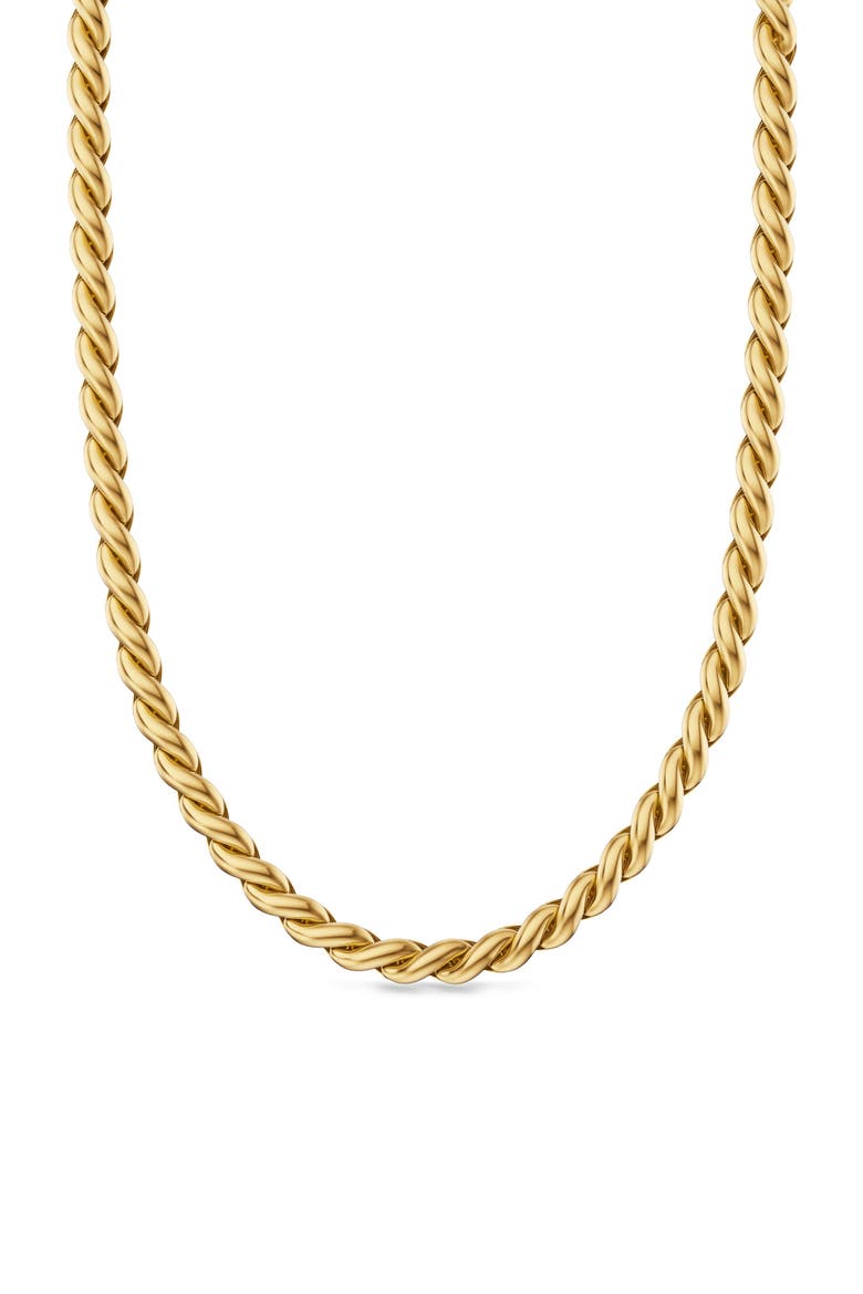 Mercer Sculpted Cable Chain 18k Gold Necklace, 5.7mm, Main, color, GOLD