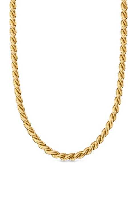 Mercer Sculpted Cable Chain 18k Gold Necklace