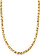 David Yurman Mercer Sculpted Cable Chain 18k Gold Necklace, 5.7mm