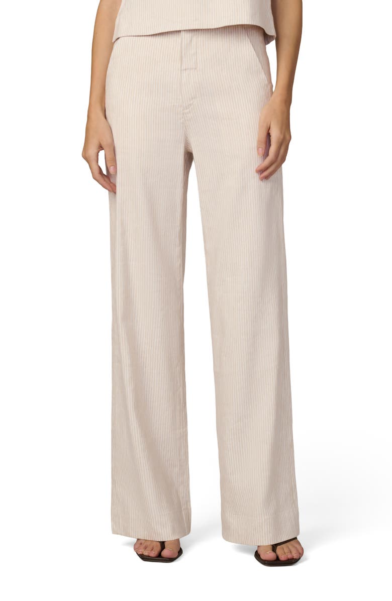 Joe's The Clean Stripe Wide Leg Linen Blend Pants, Main, color, Mirco Stripe