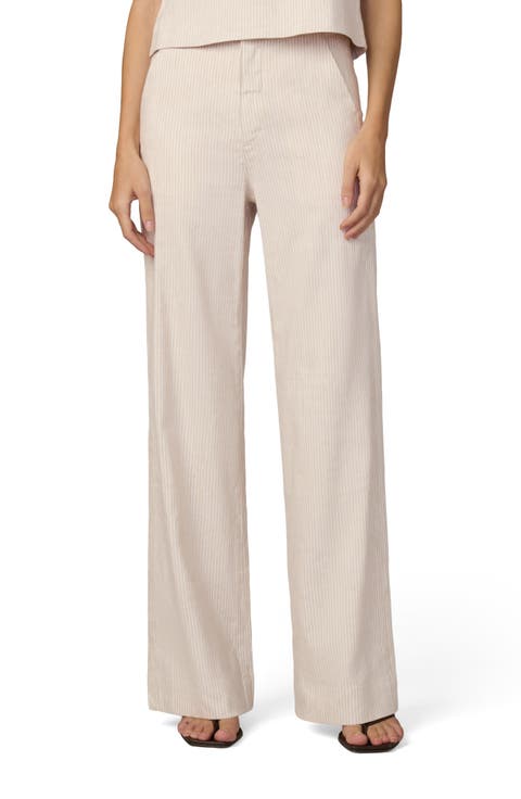 The Clean Stripe Wide Leg Linen Blend Pants