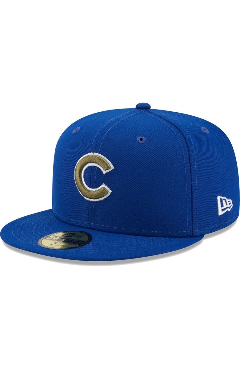 New Era Men's New Era Royal Chicago Cubs 100th Anniversary Spring Training Botanical 59FIFTY Fitted Hat, Alternate, color, Royal
