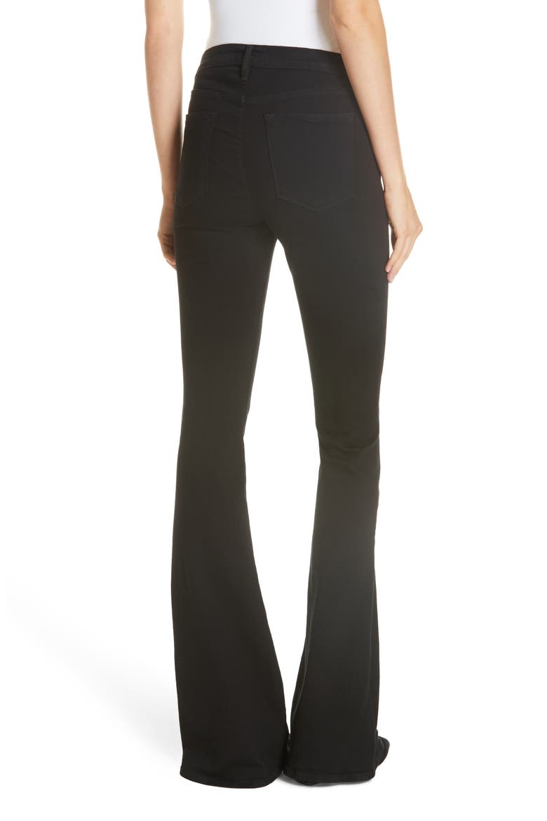 Le High Flare Jeans, Alternate, color, FILM NOIR