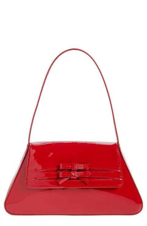 Noreen Patent Leather Shoulder Bag