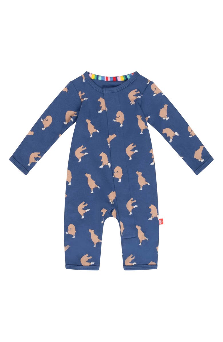 Magnetic Me Organic Cotton Magnetic Romper, Main, color, Gliding Through