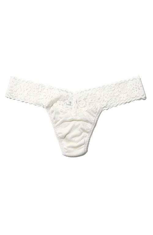 Hanky Panky Cotton With A Conscience Orig Rise Thong In Light Ivory