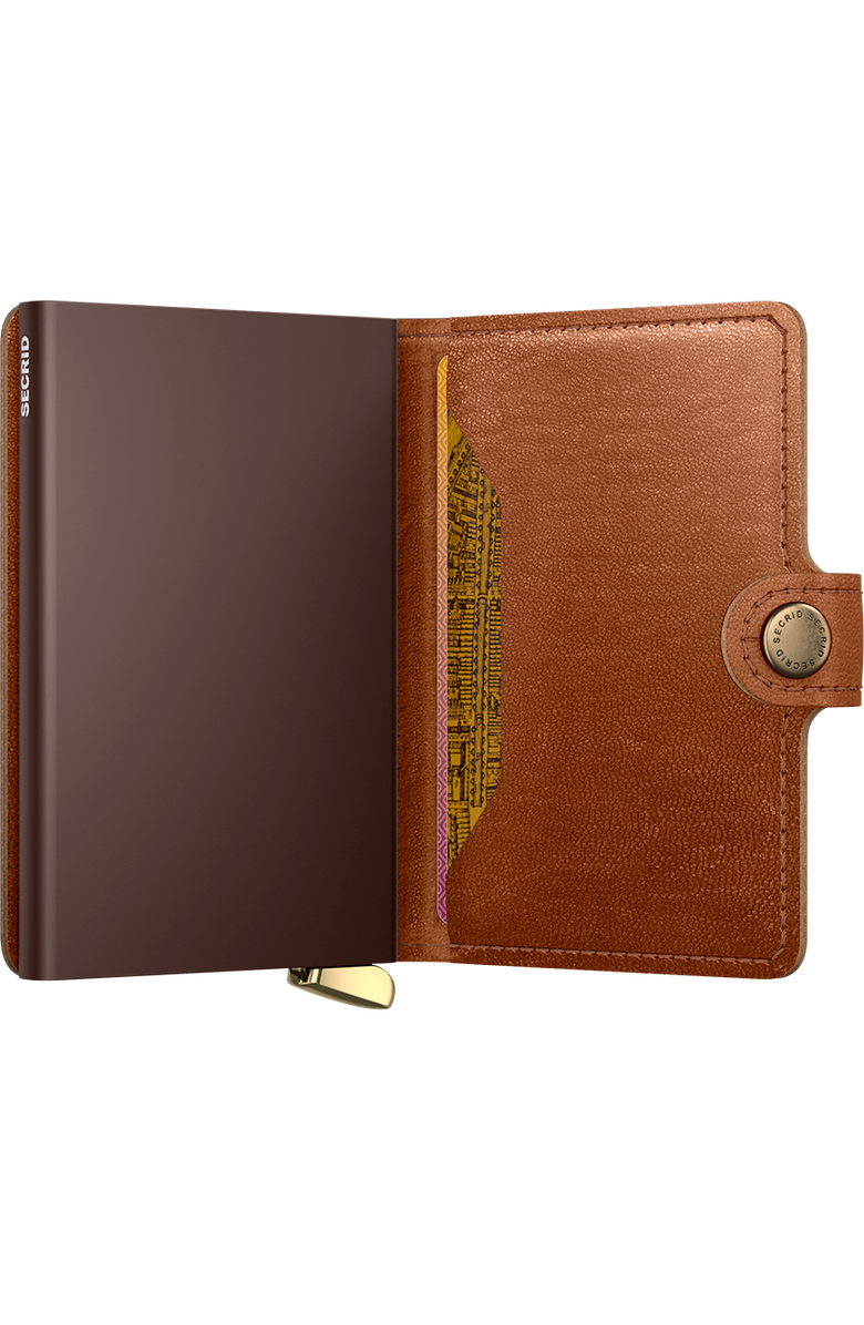 Secrid Premium Miniwallet Emboss Lines, Alternate, color, Cognac
