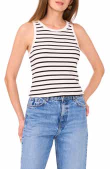 Vince Camuto Stripe Crop Tank
