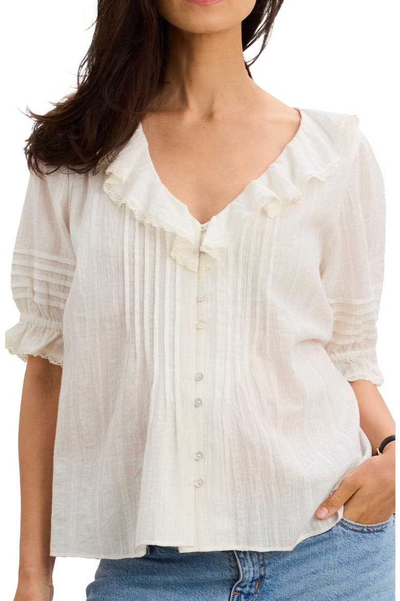 The Lou Lou Nursing Blouse, Main, color, Vanilla