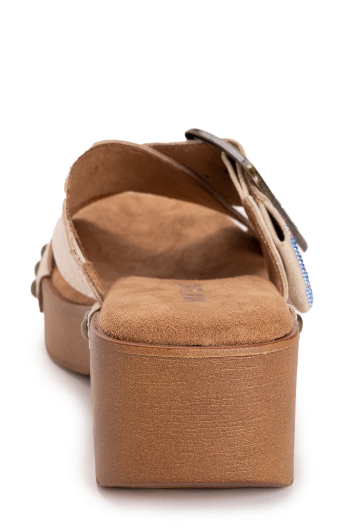 Platform Slide Sandal, Alternate, color, NATURAL NUBUCK