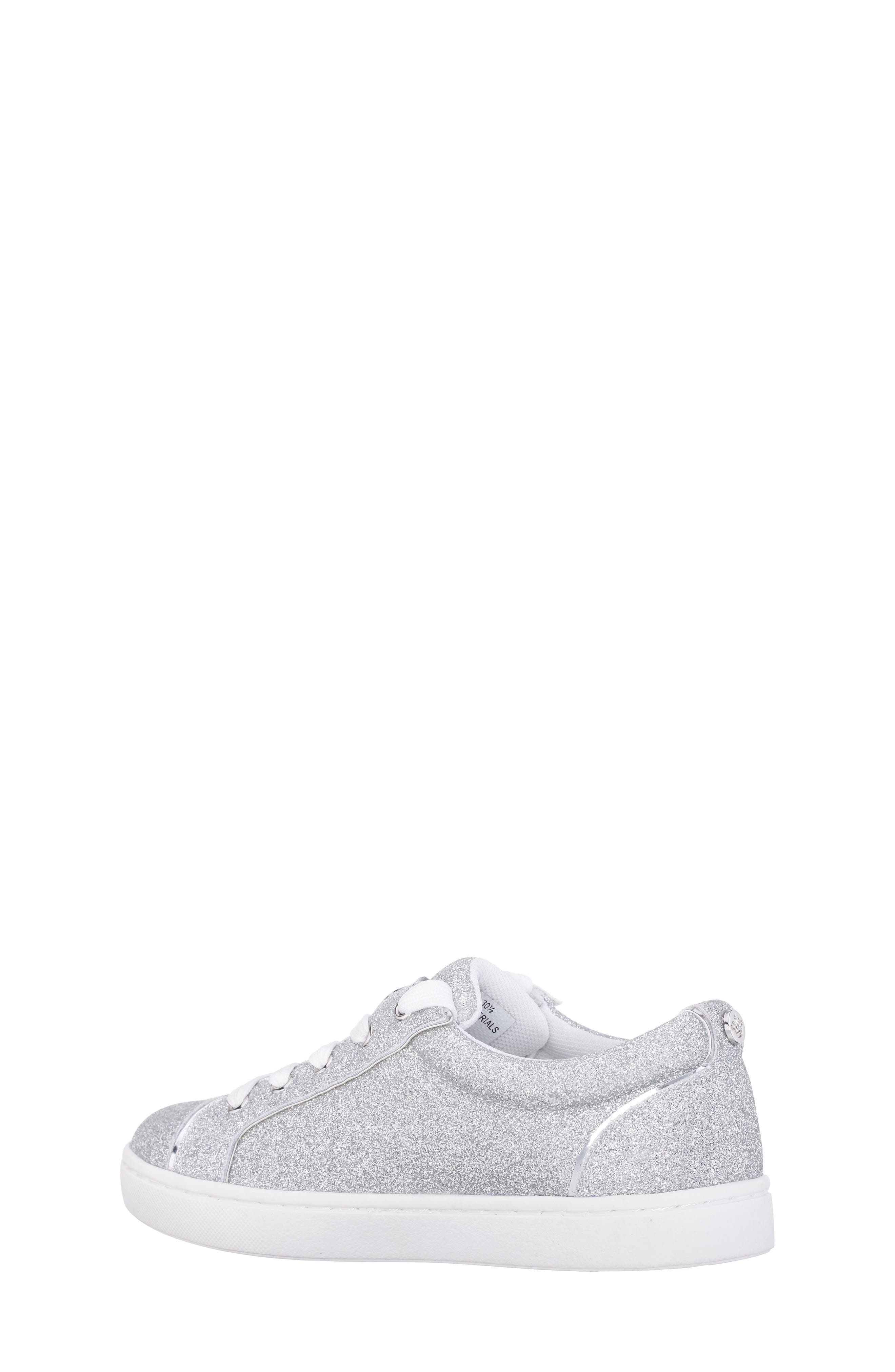 Nina Kids' Glitter Sneaker, Alternate, color, Slvglt