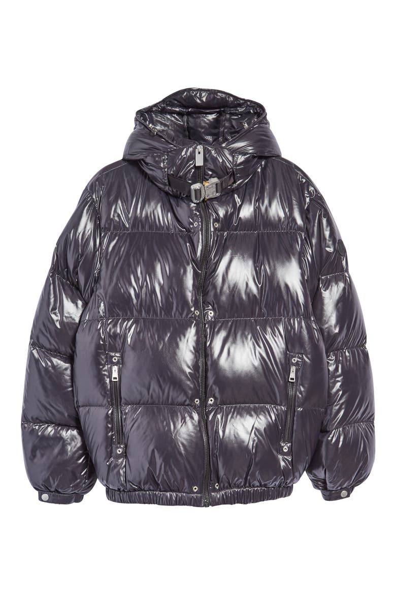 6 Moncler 1017 Alyx 9SM Almondis Short Down Jacket, Alternate, color, BLACK