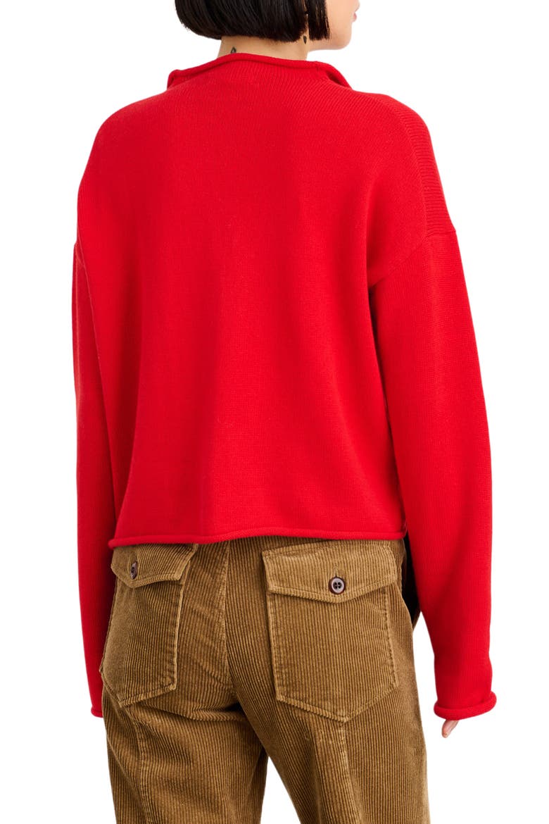 Taylor Cotton & Cashmere Cardigan, Alternate, color, FIRE RED