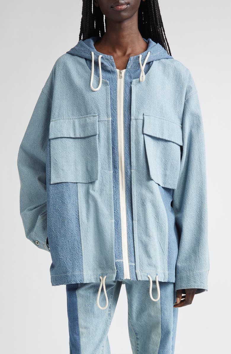 KURO Remake Denim Hooded Top, Main, color, Indigo