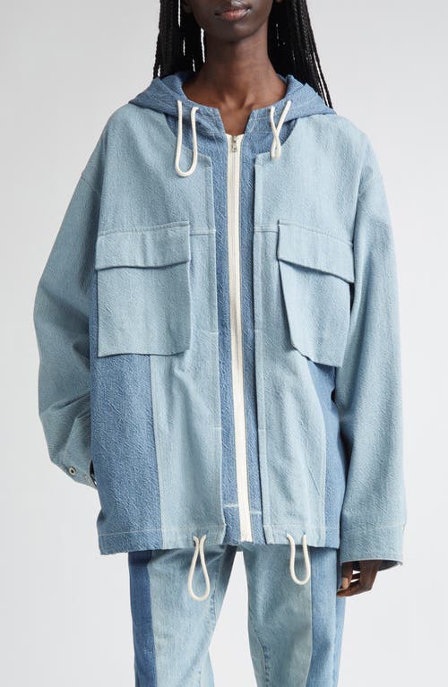 KURO Remake Denim Hooded Top in Indigo  product