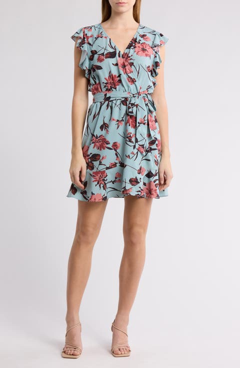 Ruffle Tie Waist Dress