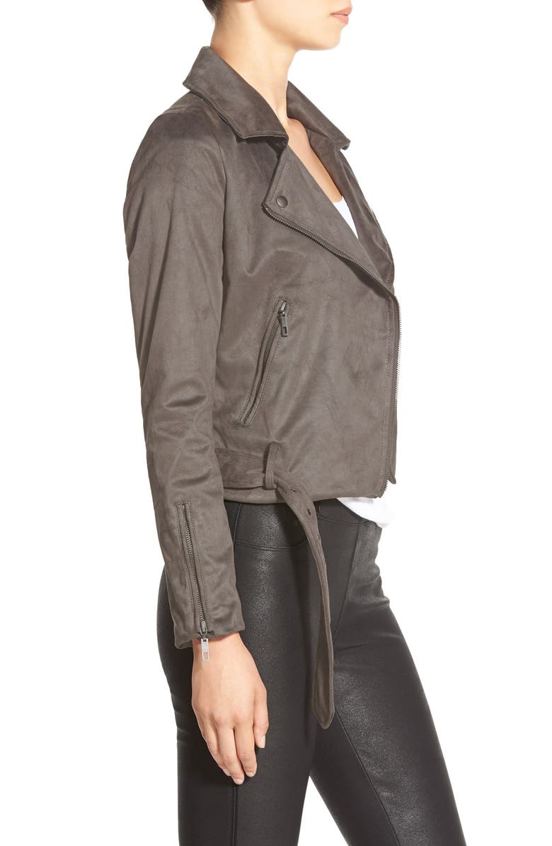 Glamorous Faux Suede Moto Jacket, Alternate, color,