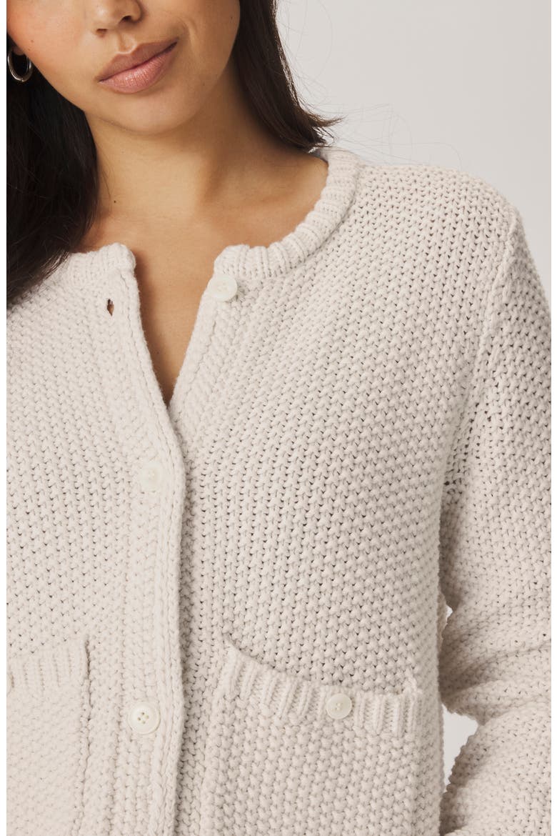 Angela Chunky Cotton Blend Cardigan, Alternate, color, OAK BROWN