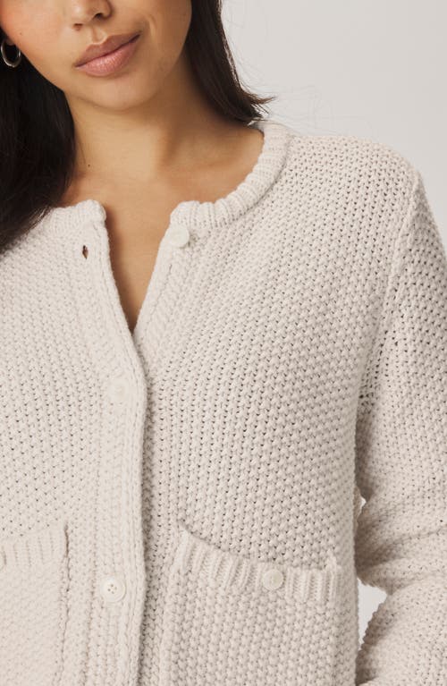 Splendid Angela Chunky Cotton Blend Cardigan In White