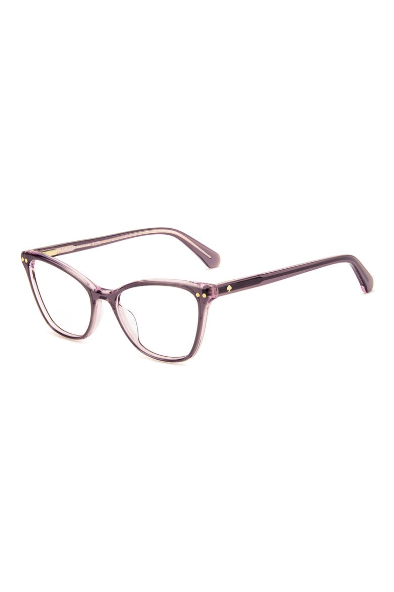 elora 50mm cat eye reading glasses, Alternate, color, CRYSTAL GREY