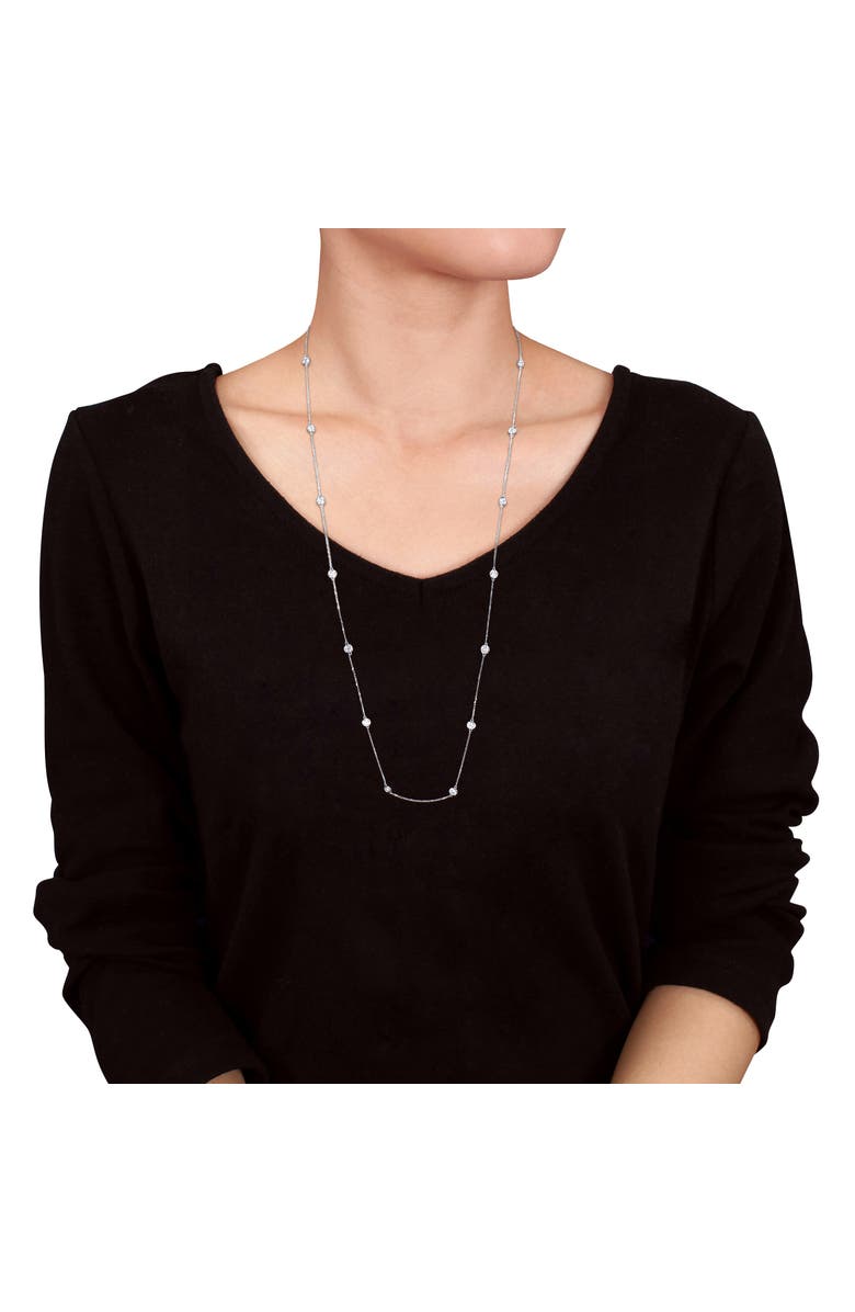 Julianna B. Lab-Grown Diamond Station Necklace 14k, Alternate, color, White Gold