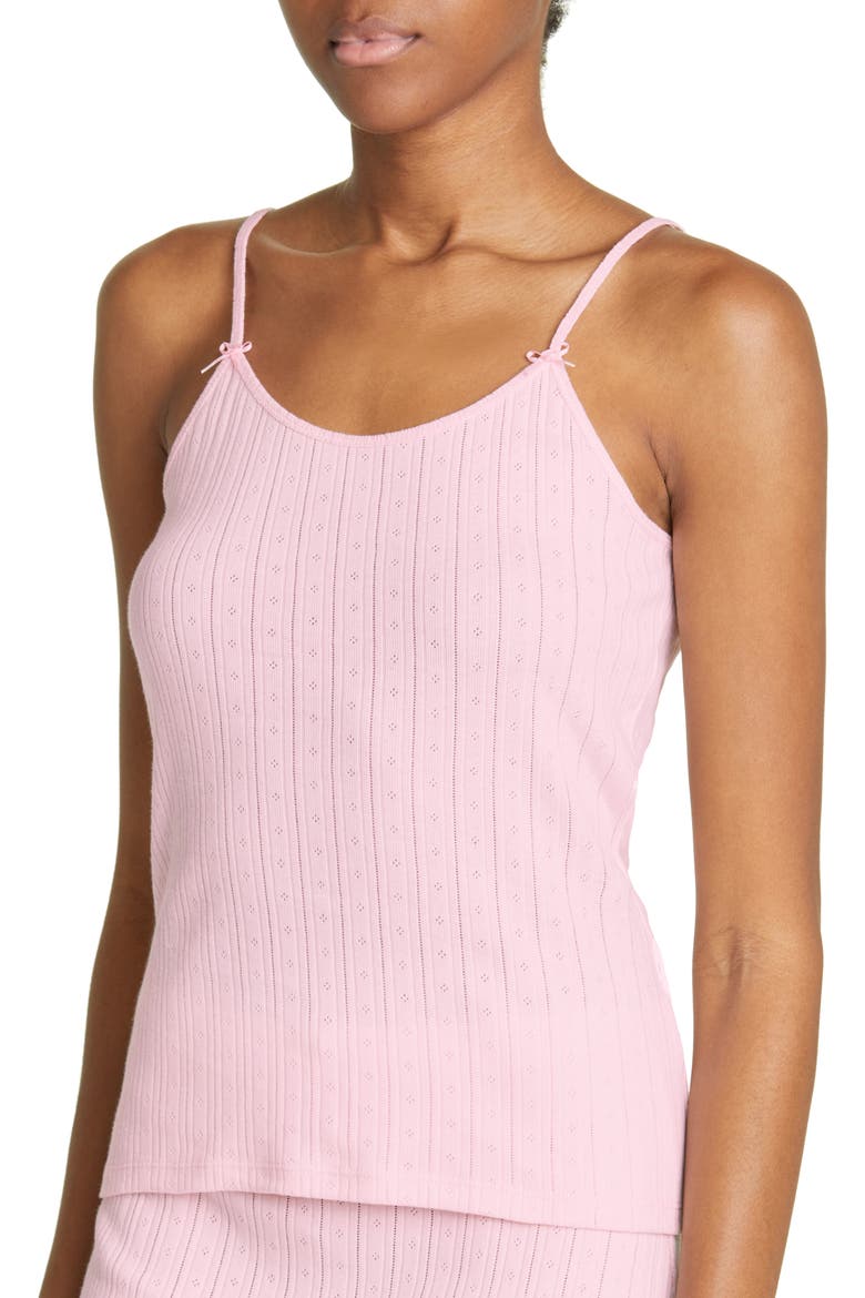 Kamashi Pointelle Organic Cotton Tank, Alternate, color, PINK