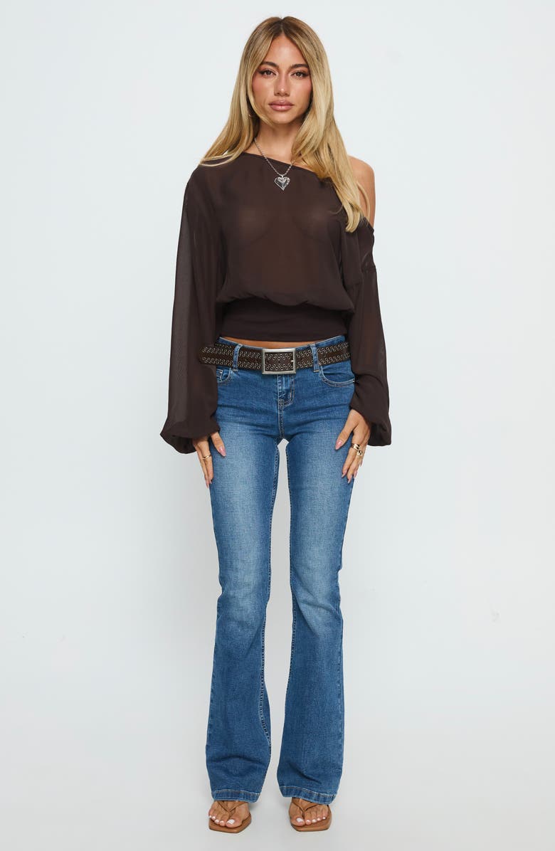 Princess Polly Idalina Off the Shoulder Top, Alternate, color, Brown