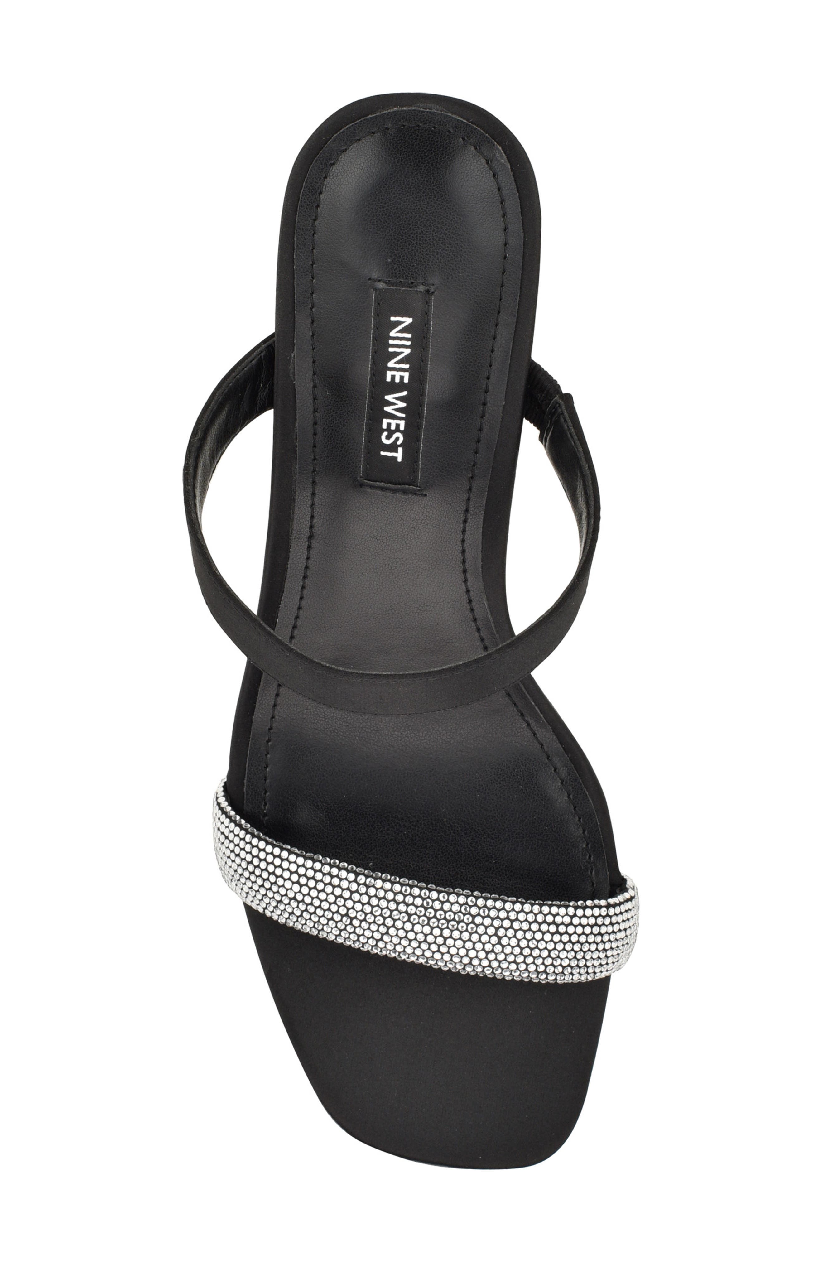 Nine West Shimme Rhinestone Slide Sandal, Alternate, color, 