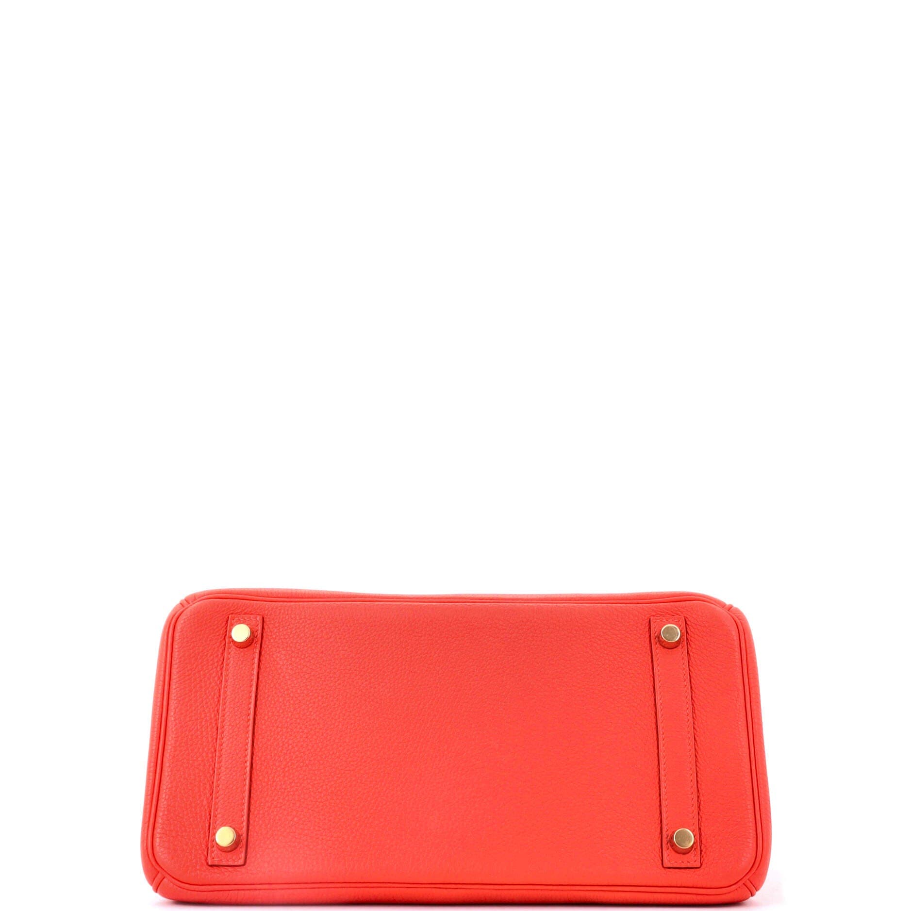 Birkin Handbag Orange Togo with Gold Hardware 30, Alternate, color, Red