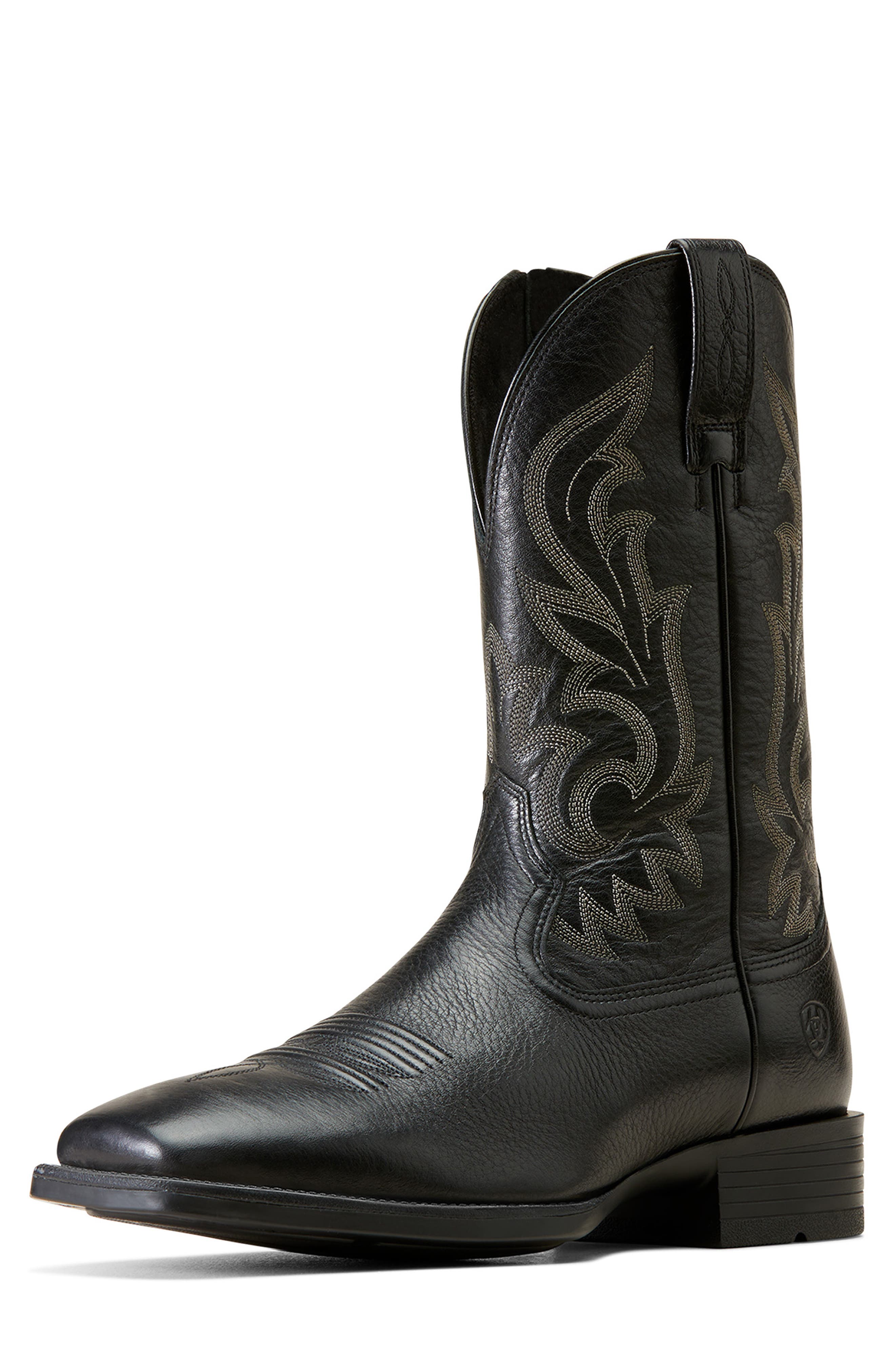 Ariat Slim Zip Ultra Western Boot, Alternate, color, Black Deertan