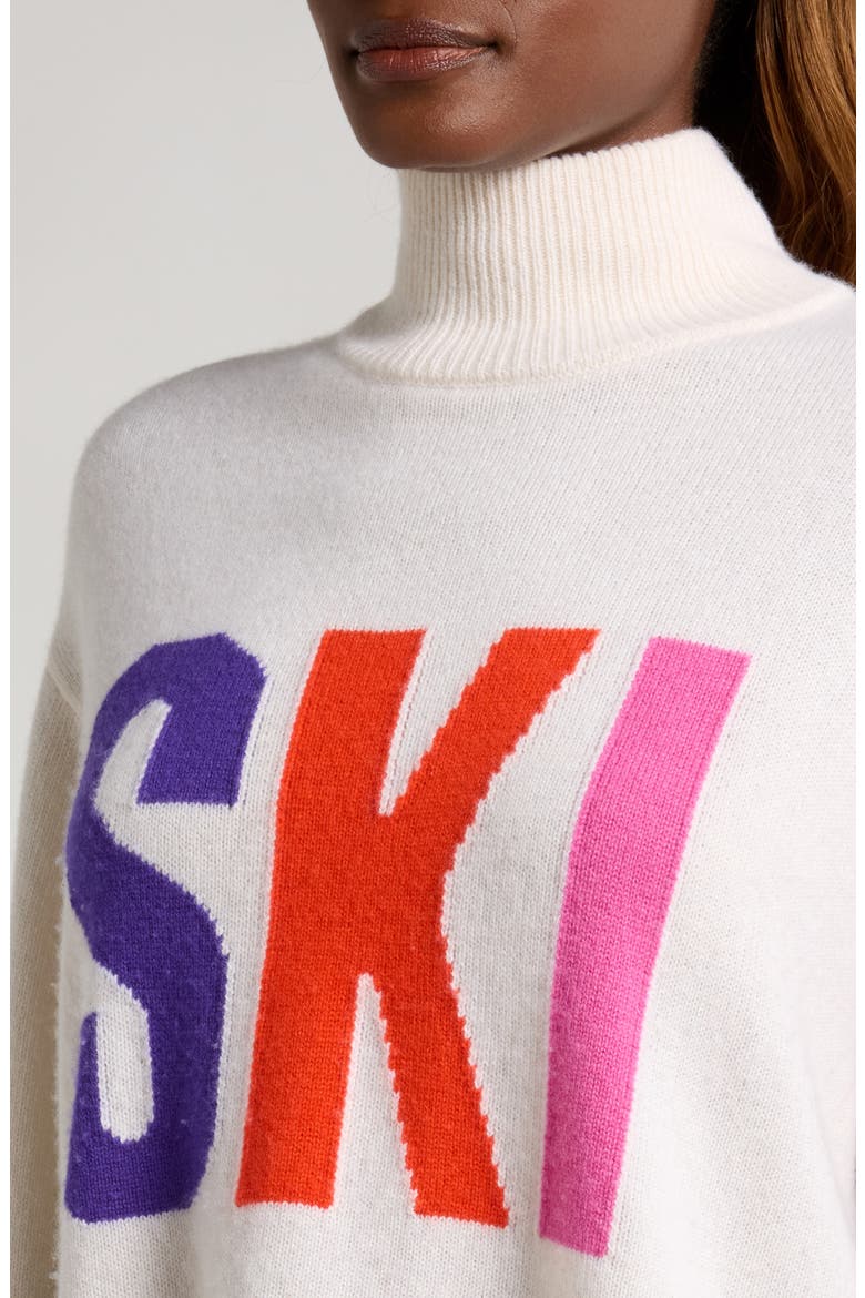 Calore Ski Merino Wool & Cashmere Sweater, Alternate, color, WHITE