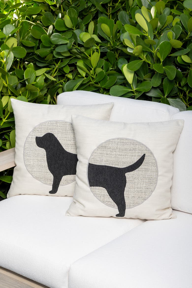 Unconditional Woof (Tail) Handmade Terry Indoor/Outdoor Pillow - SUPPORTS PETS, Alternate, color, Woof (Tail)