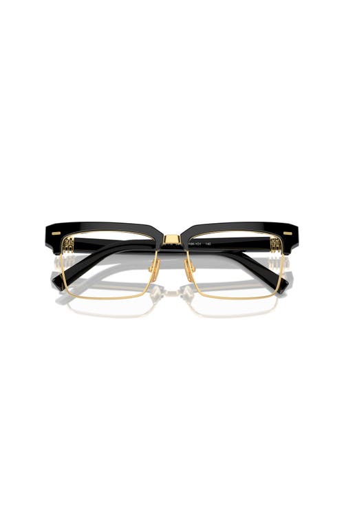 Miu Miu 54mm Rectangle Optical Glasses In Black