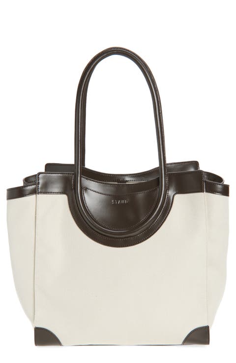 Maude Canvas & Leather Tote Bag