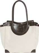 STAUD Maude Canvas & Leather Tote Bag