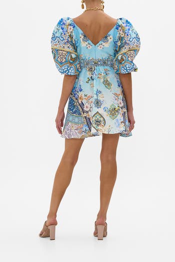 PUFF SLEEVE MINI DRESS AL MANIAL PALACE MEMOIRS