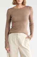 Nordstrom Everyday Stretch Pima Cotton Ribbed T-Shirt