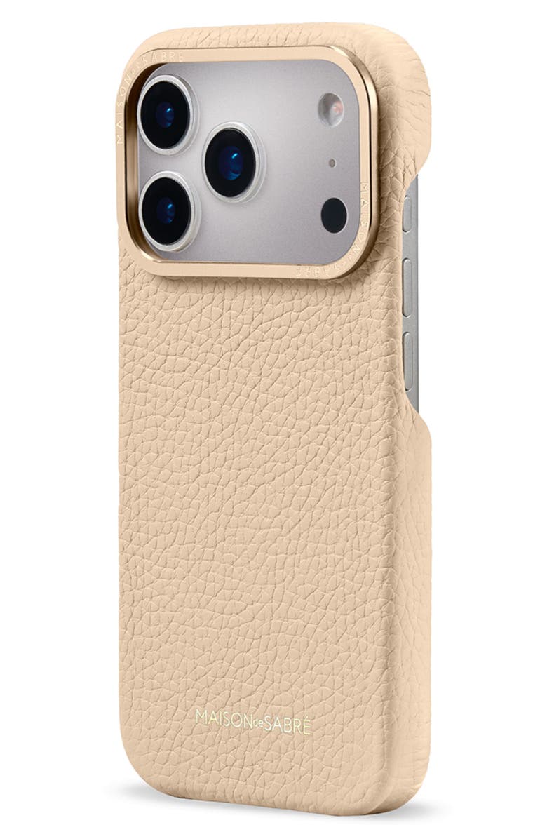 MAISON de SABRÉ Leather Phone Case, Alternate, color, Saharan Nude