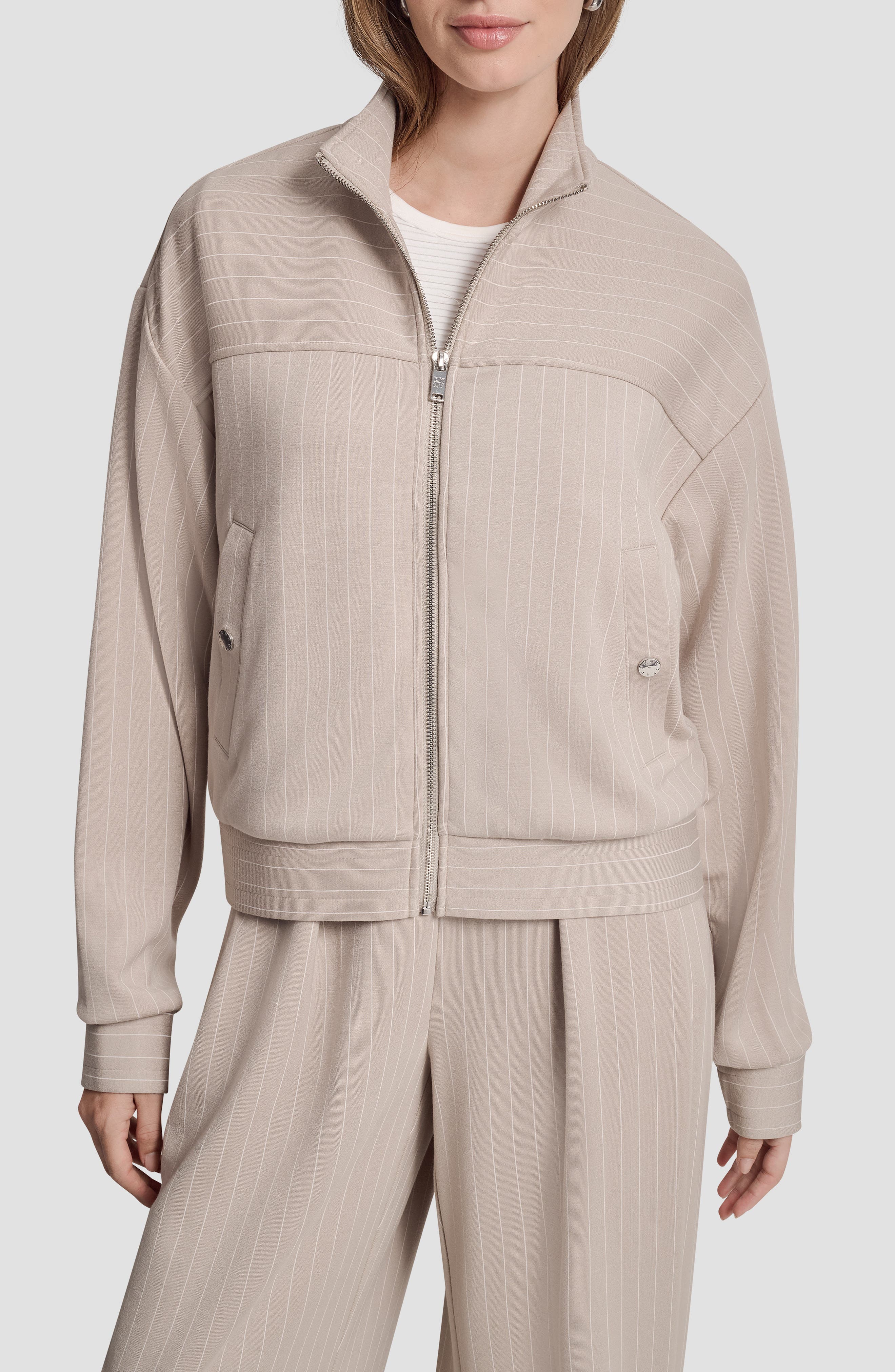 Pinstripe Zip Jacket - image 3