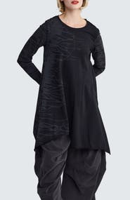 LUUKAA Melantha Abstract Burnout Tunic