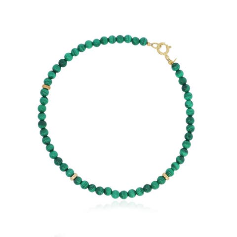 Malachite Round Bead Bracelet