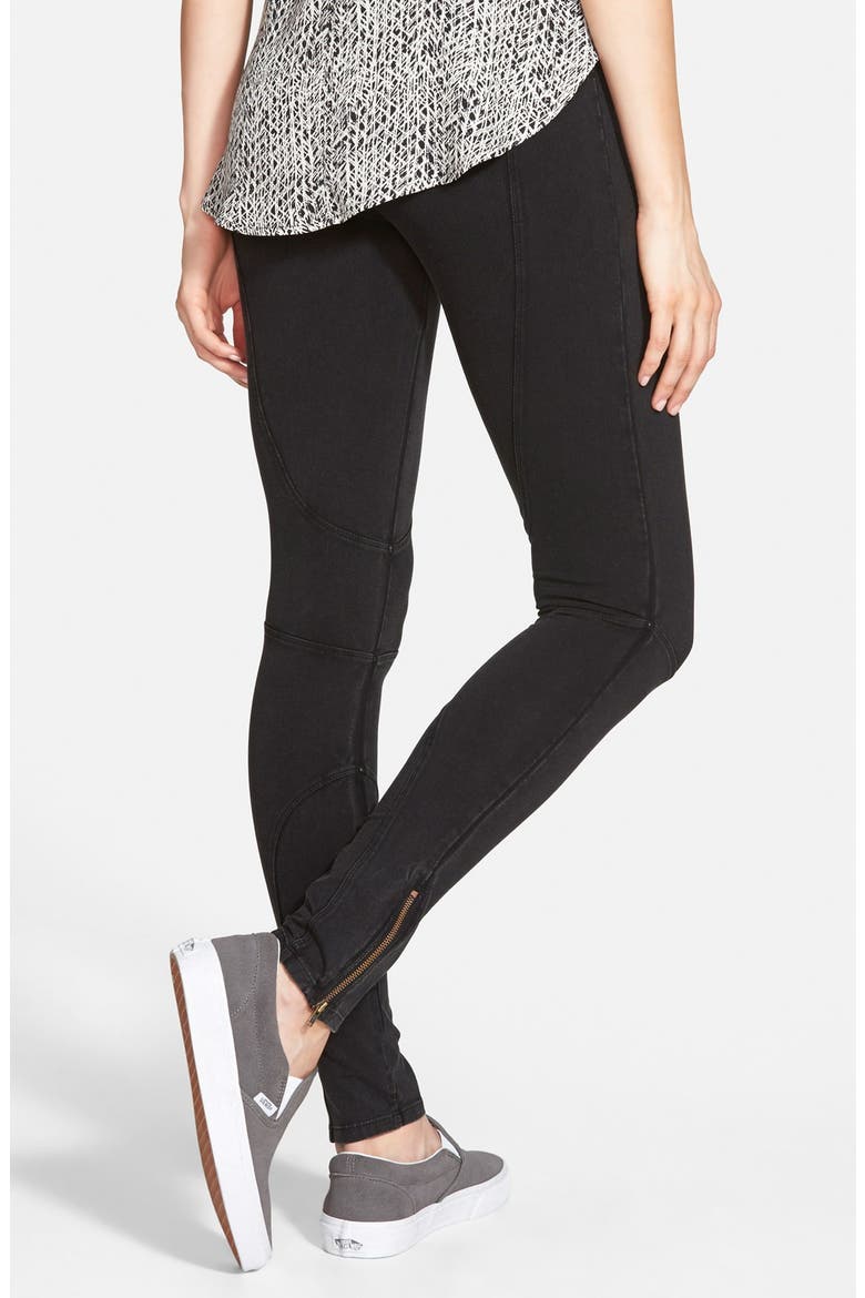 Moto Leggings, Alternate, color, BLACK