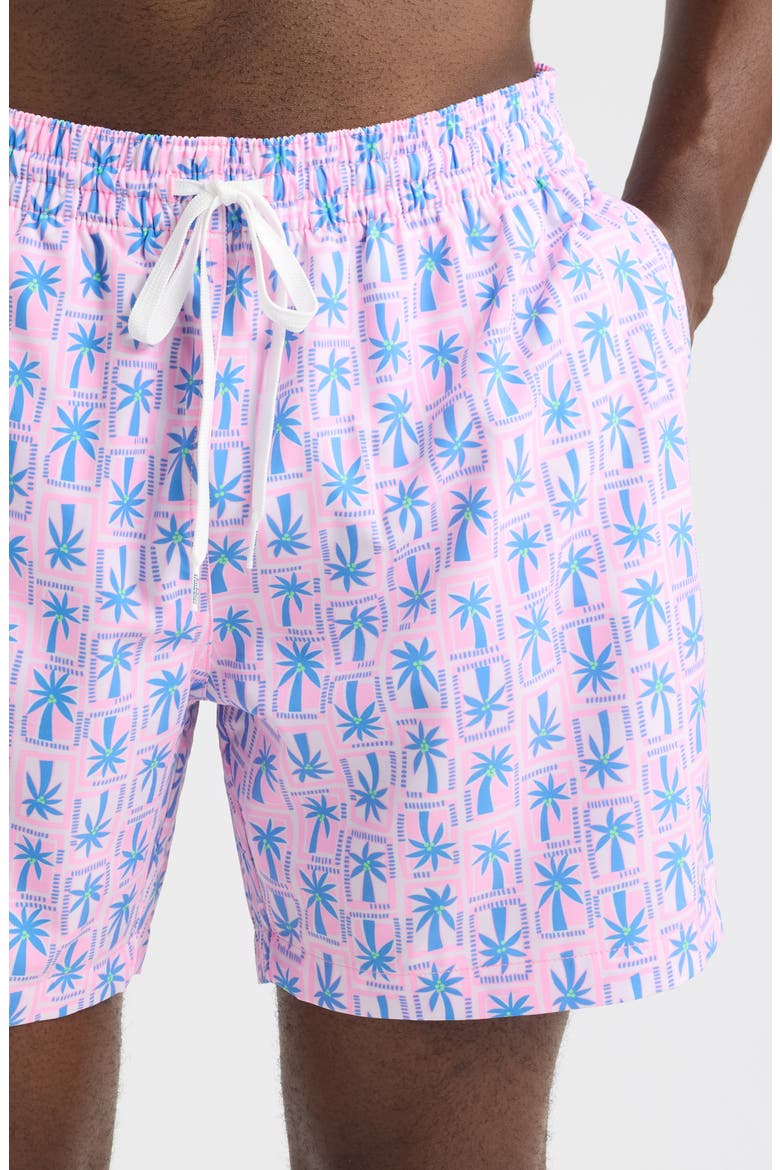 The Miami Mosaic 5.5-Inch Swim Trunks, Alternate, color, BRIGHT PINK