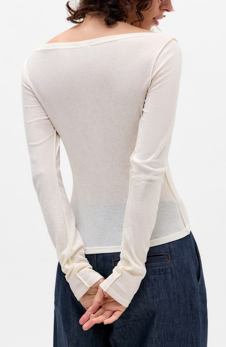 BDG Urban Outfitters Frankie Off the Shoulder Top, Alternate, color, Cream