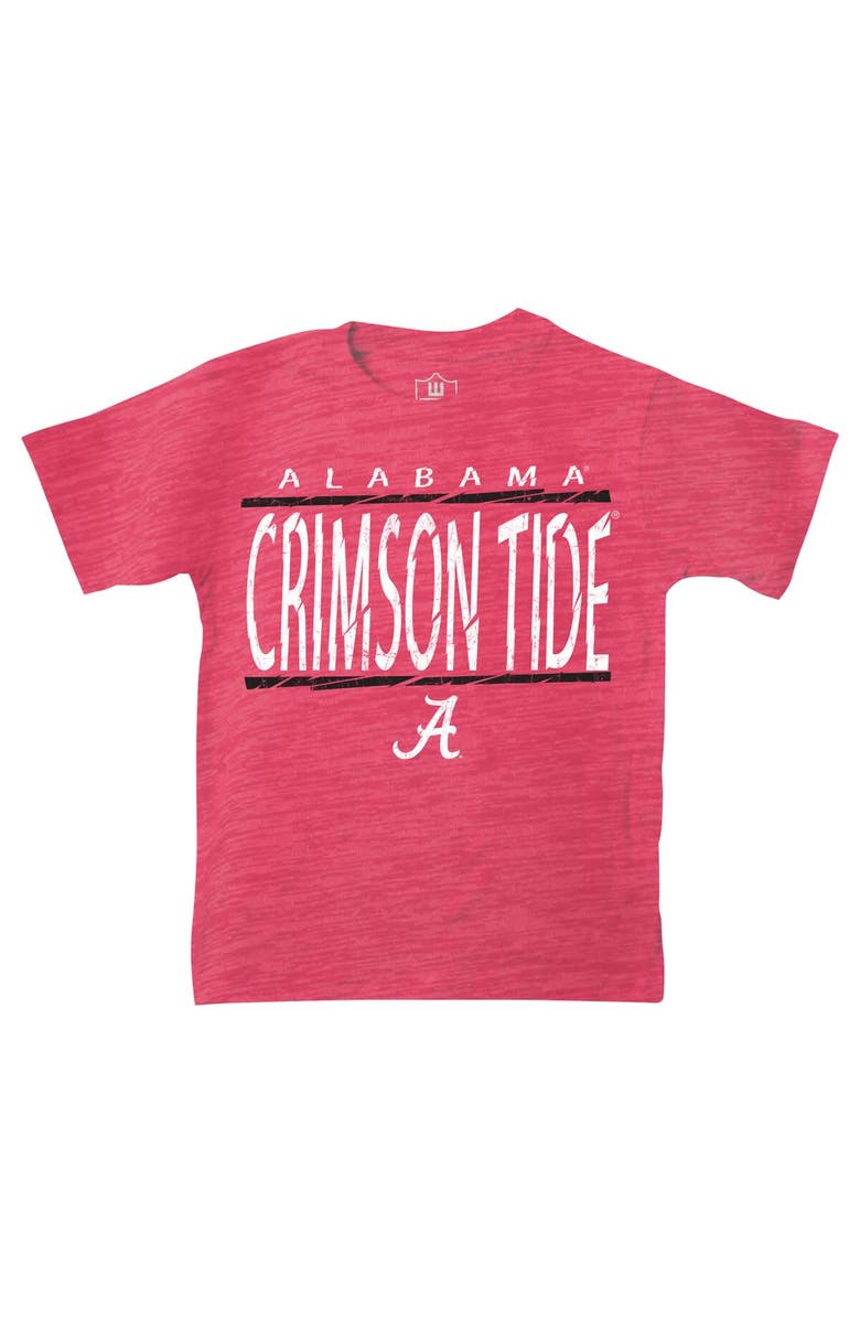 Wes & Willy Toddler Wes & Willy  Crimson Alabama Crimson Tide/Charcoal T-Shirt & Shorts Set, Alternate, color, 
