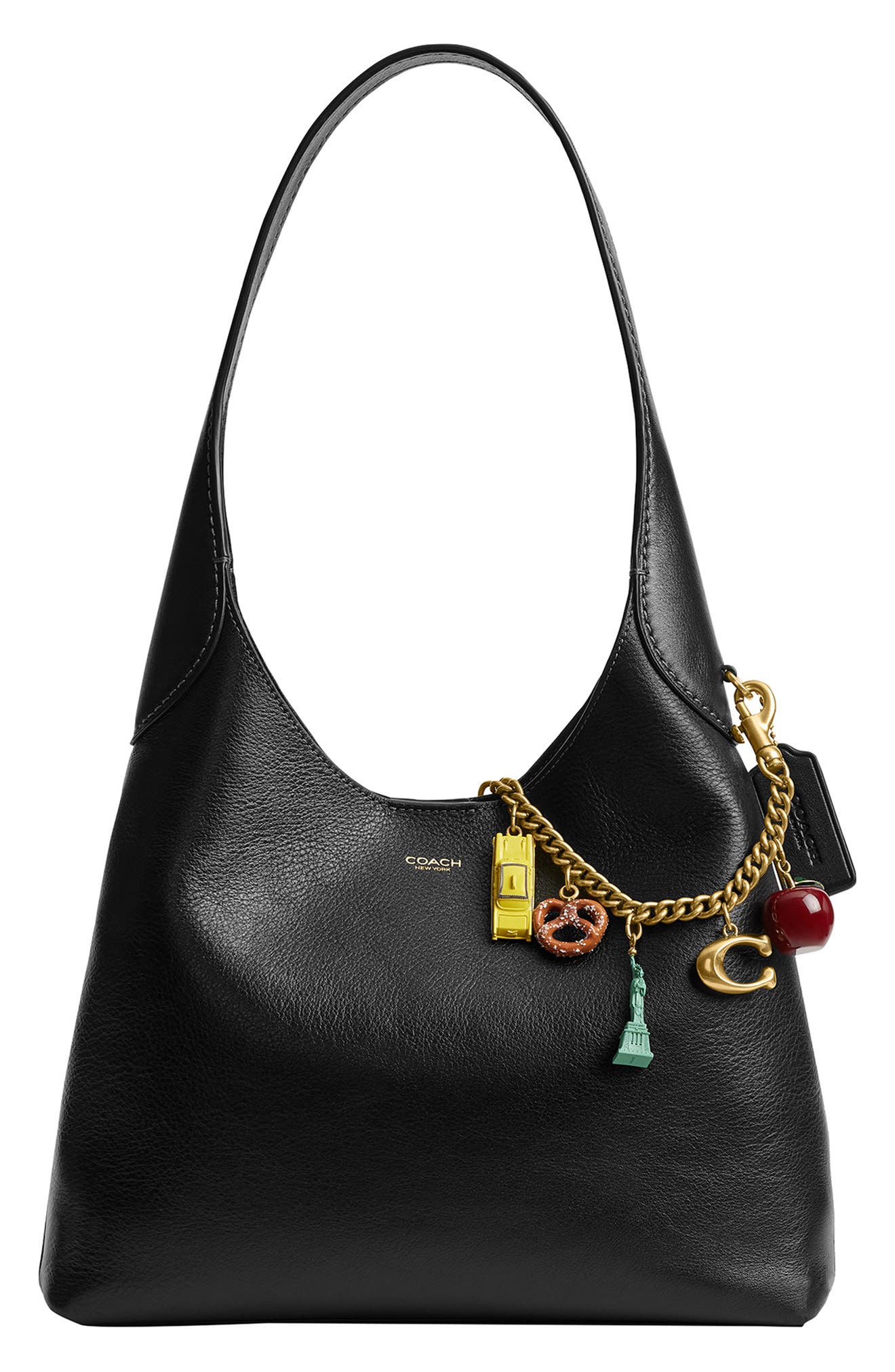 COACH New York Motif Chain Bag Charm, Alternate, color, Gold Multi