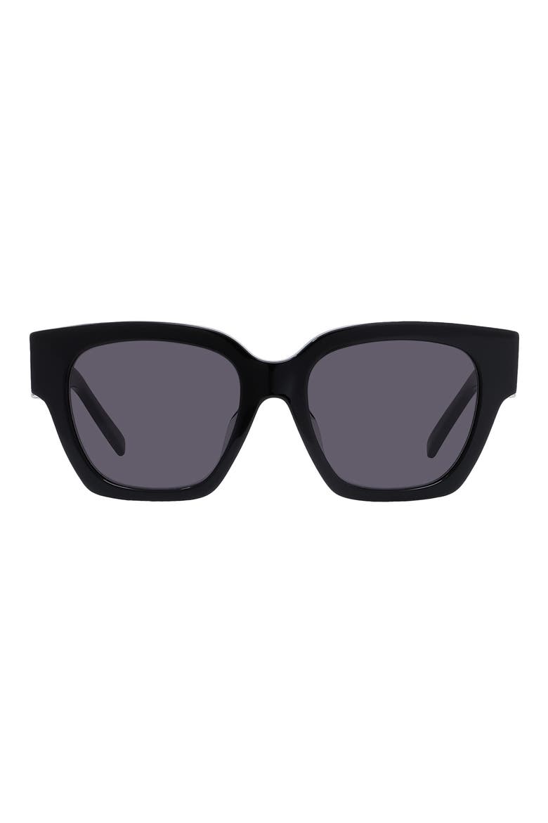 4G 53mm Square Sunglasses, Main, color, SBLK/SMK